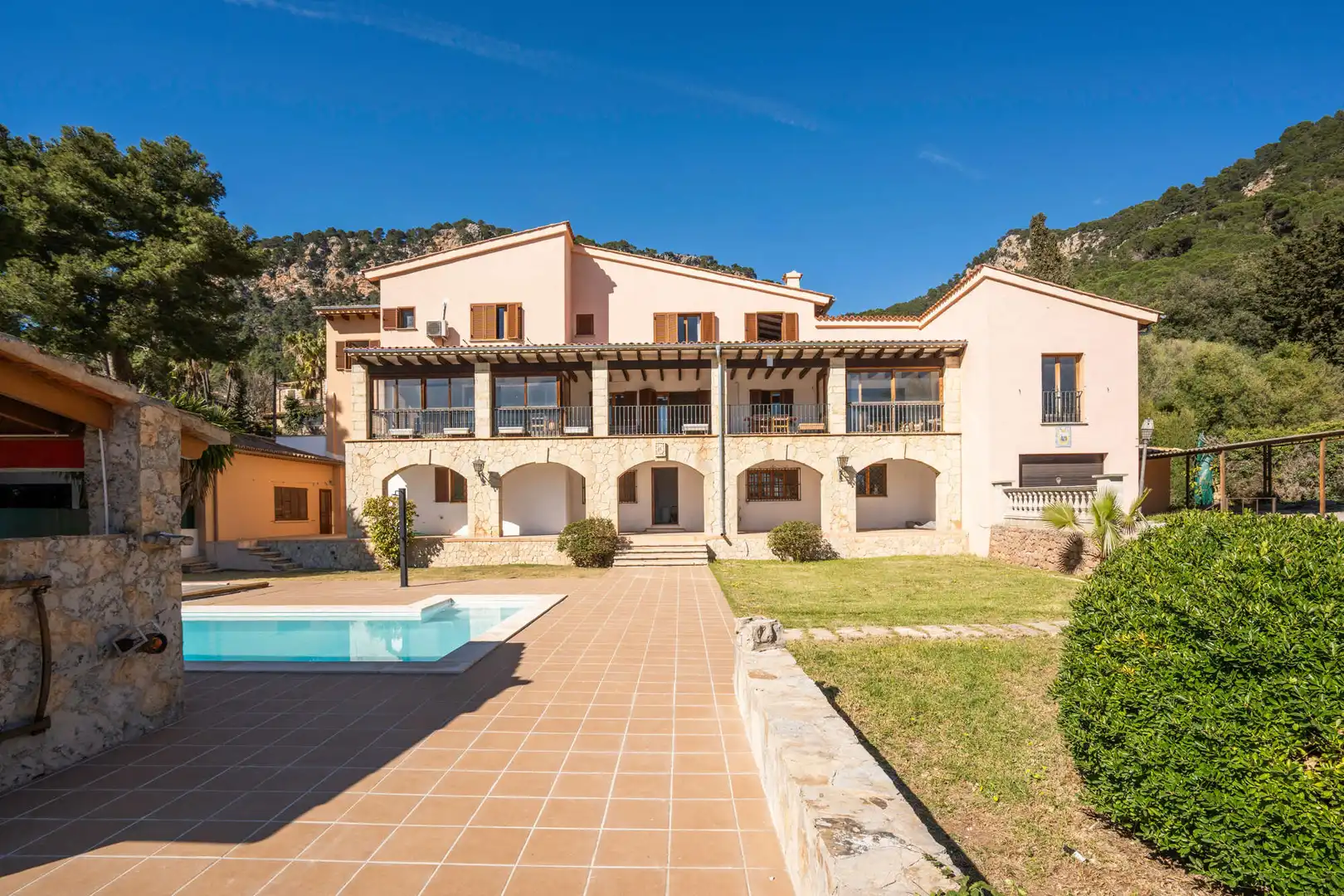 Exterior view of Houses for sale in Valldemossa  with Air Conditioner, Terrace and Furnished
