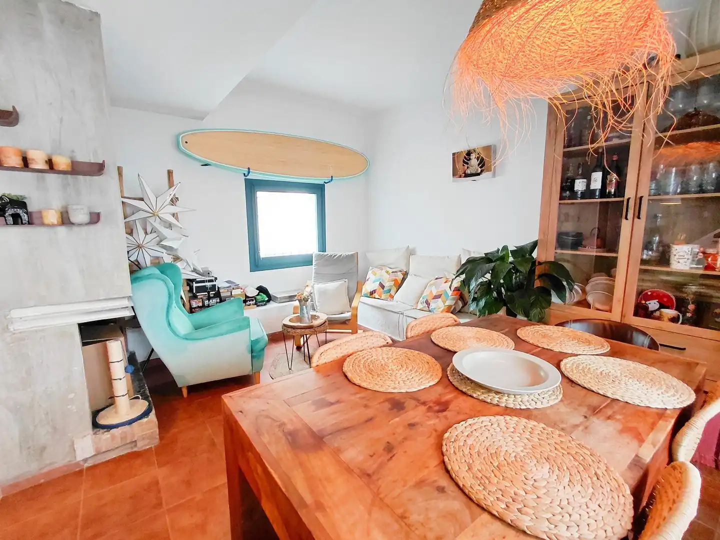 Sala de estar de Casa adosada en venta en Cunit con Jardín privado, Terraza y Balcón