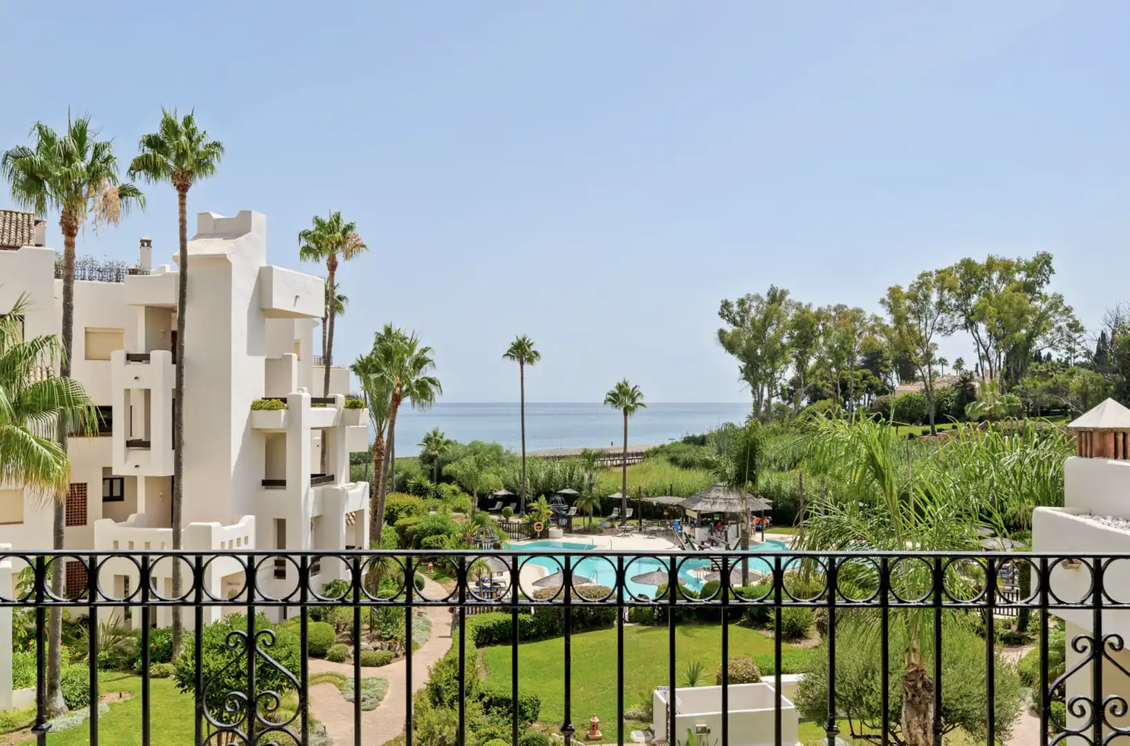 Jardín de Apartamento en venta en Estepona con Aire acondicionado, Terraza y Piscina