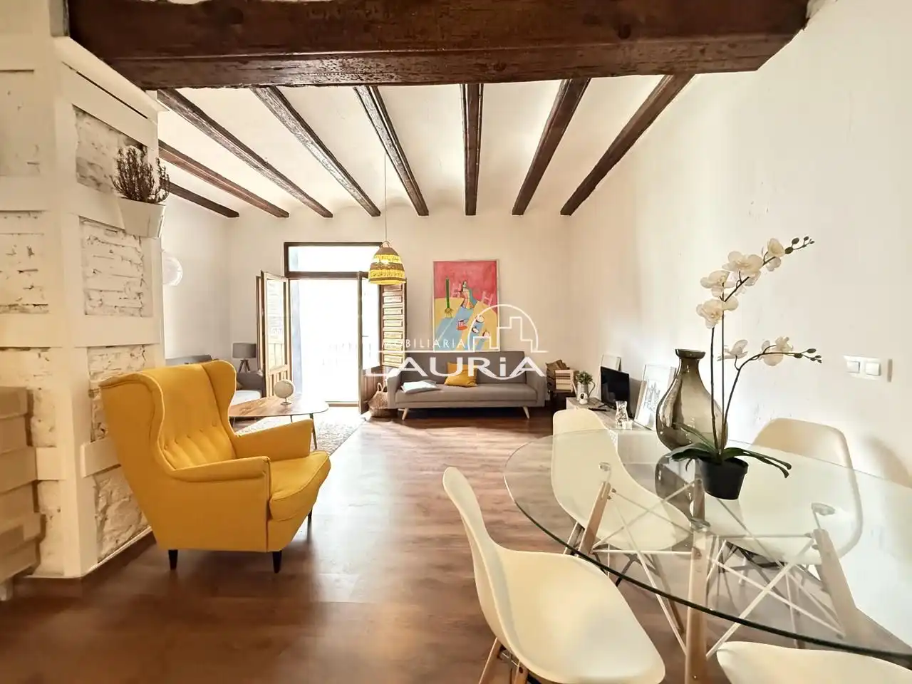 Wohnzimmer von Wohnungen zur Miete in Valencia mit Klimaanlage, Terrasse und Möbliert