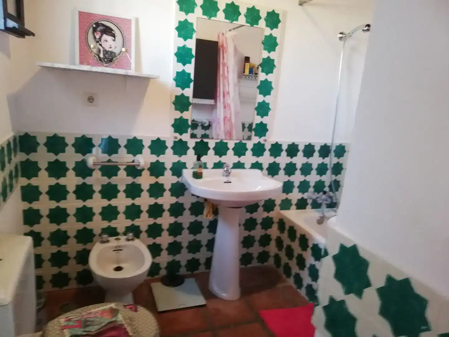 Baño de Piso de alquiler en Mijas con Aire acondicionado, Terraza y Piscina