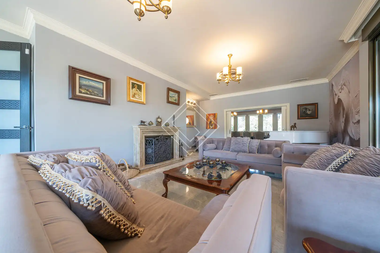 Sala de estar de Casa o chalet en venta en Madrid con Aire acondicionado, Calefacción y Jardín privado