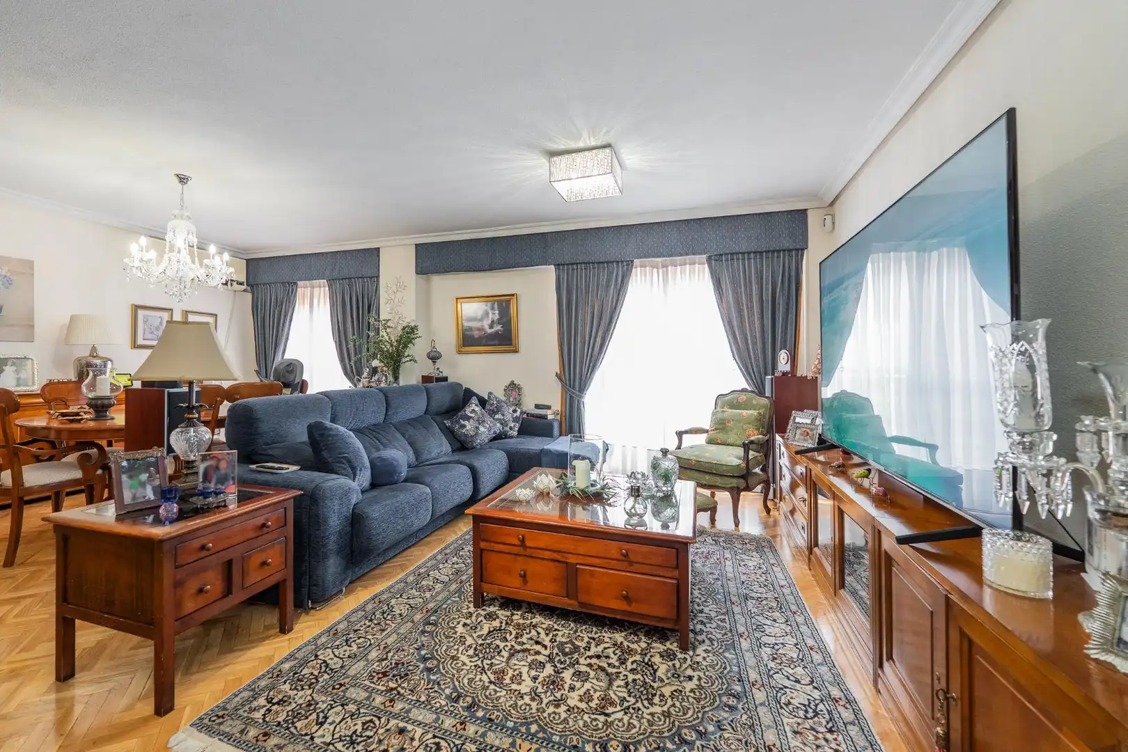 Sala d'estar de Àtic en venda en San Sebastián de los Reyes amb Aire condicionat, Calefacció i Parquet