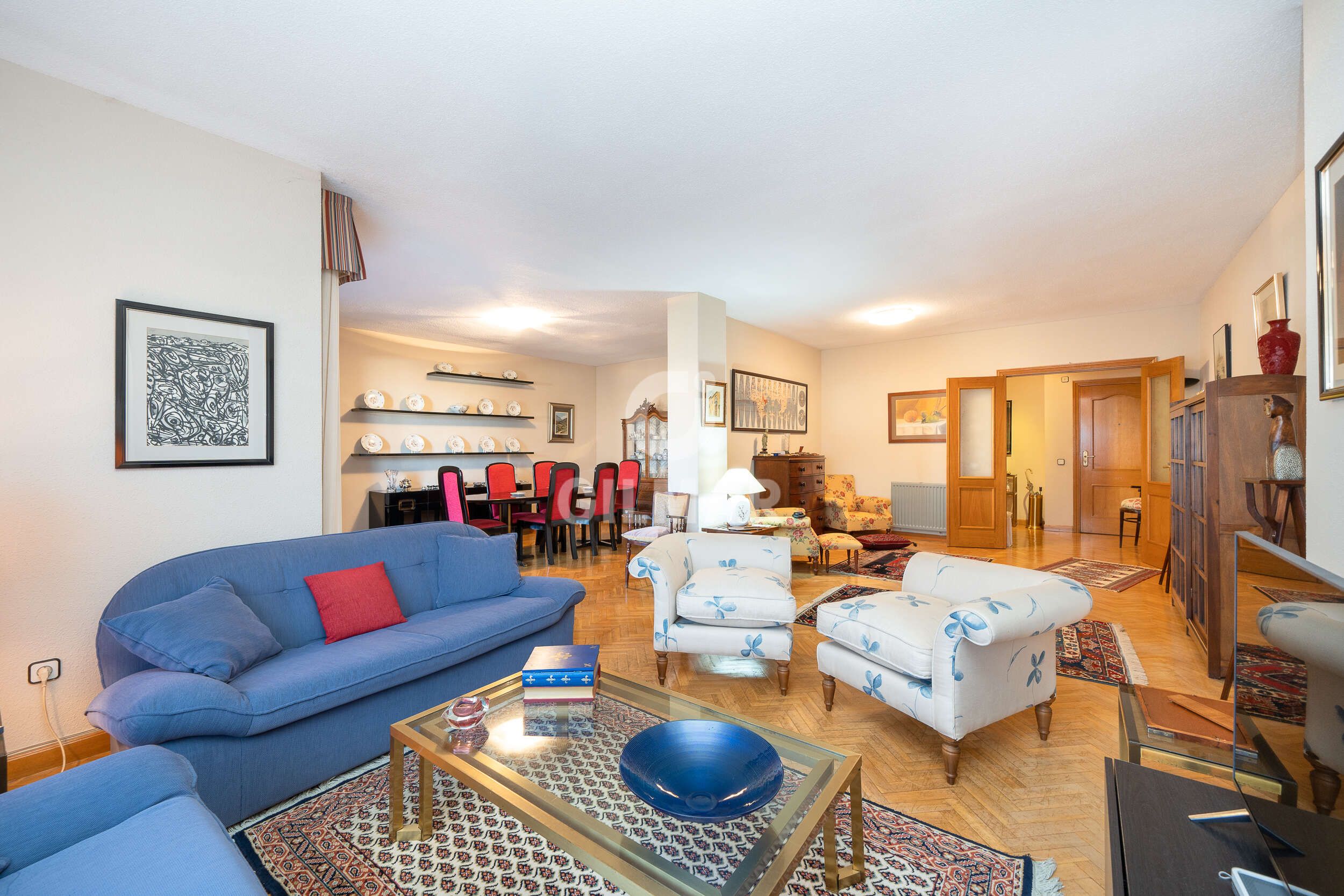 Sala d'estar de Pis en venda en  Madrid Capital amb Calefacció, Jardí privat i Traster