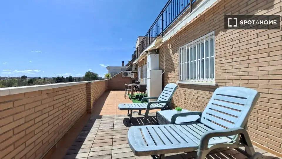 Terrace of Flat for rent in Madrid  with Air Conditioner, Heating and Furnished