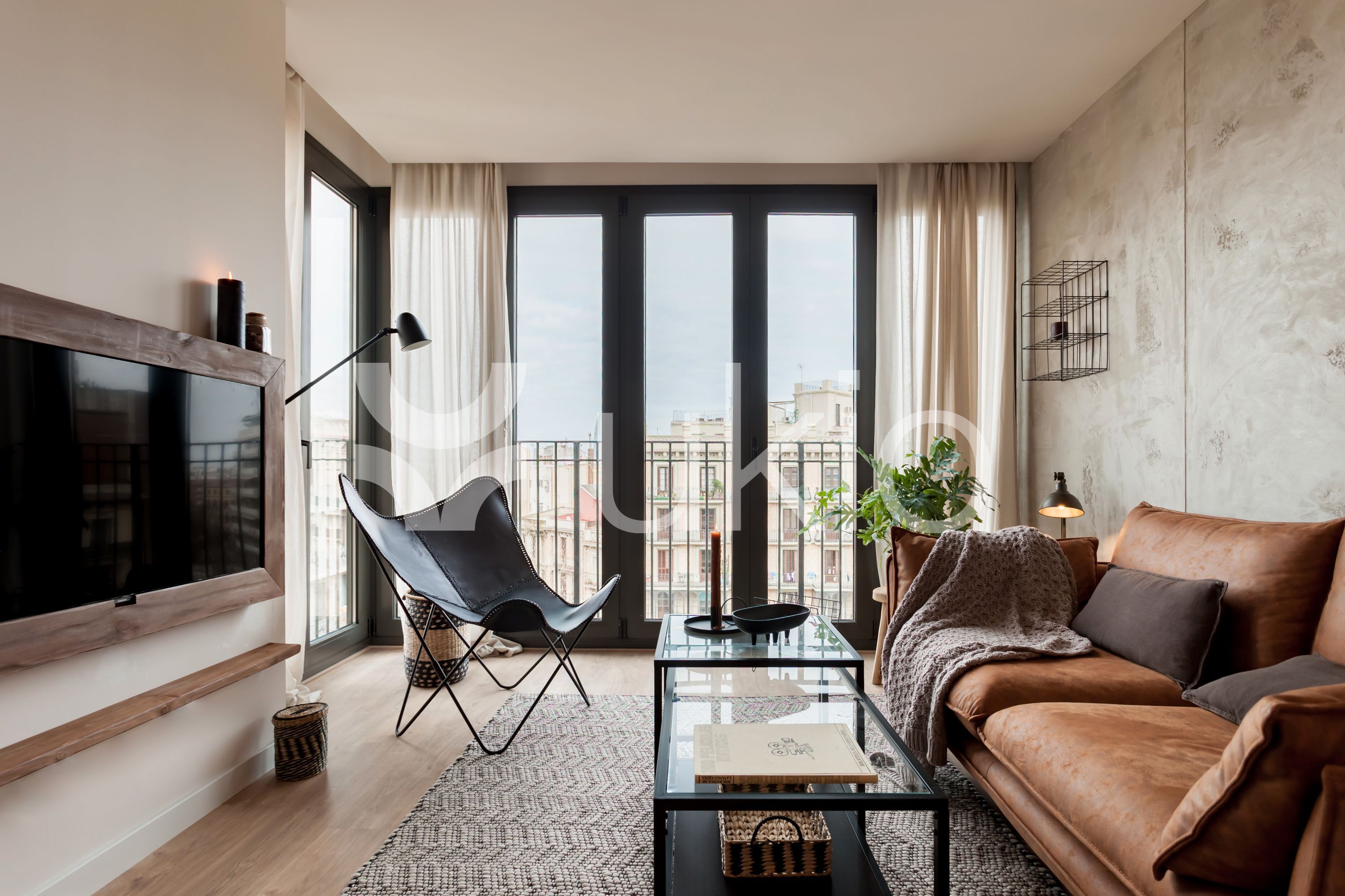 Living room of Apartment to rent in  Barcelona Capital  with Air Conditioner, Heating and Furnished