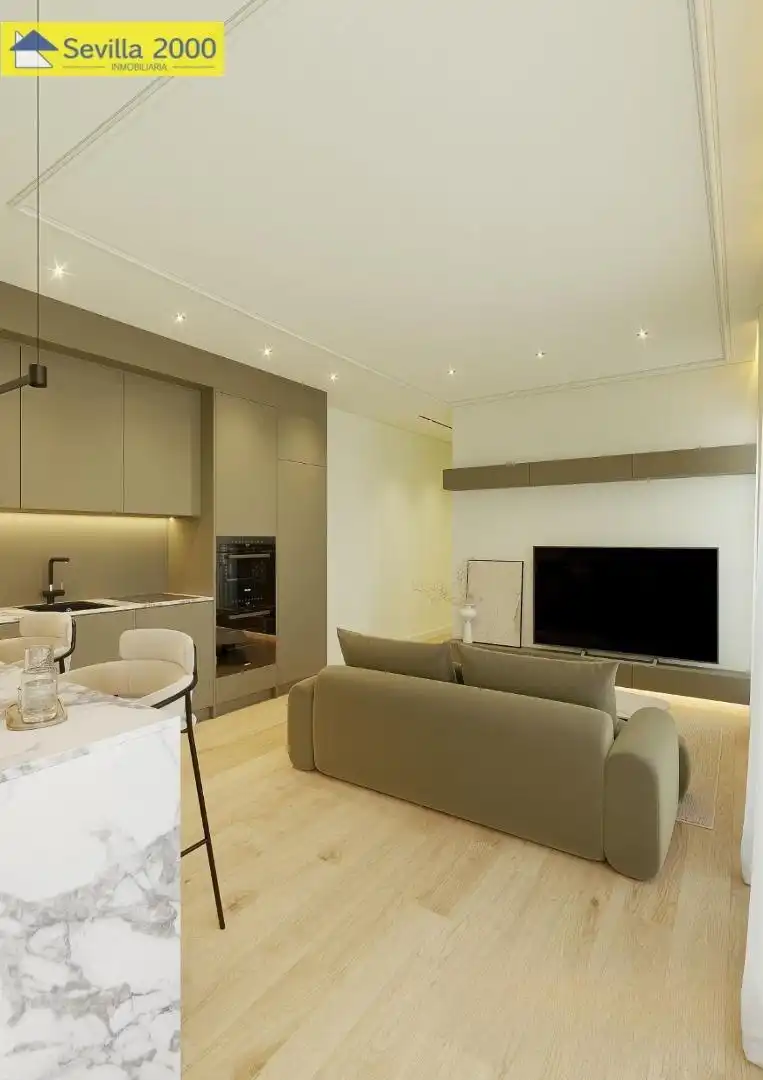 Sala de estar de Piso en venta en Sevilla con Aire acondicionado y Balcón