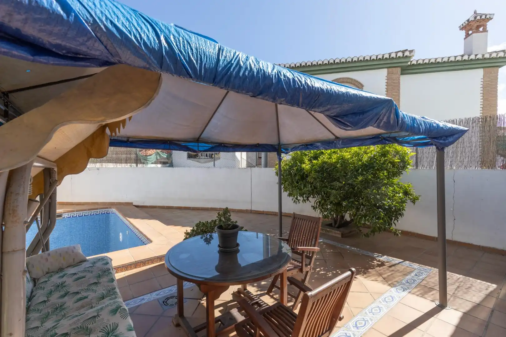 Terrassa de Casa adosada en venda en Las Gabias amb Aire condicionat, Calefacció i Jardí privat