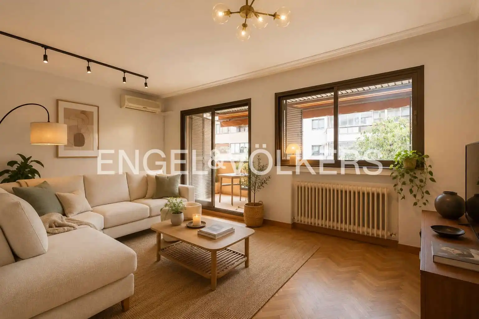 Wohnzimmer von Wohnung zum Verkauf in Pozuelo de Alarcón mit Klimaanlage, Heizung und Parkett