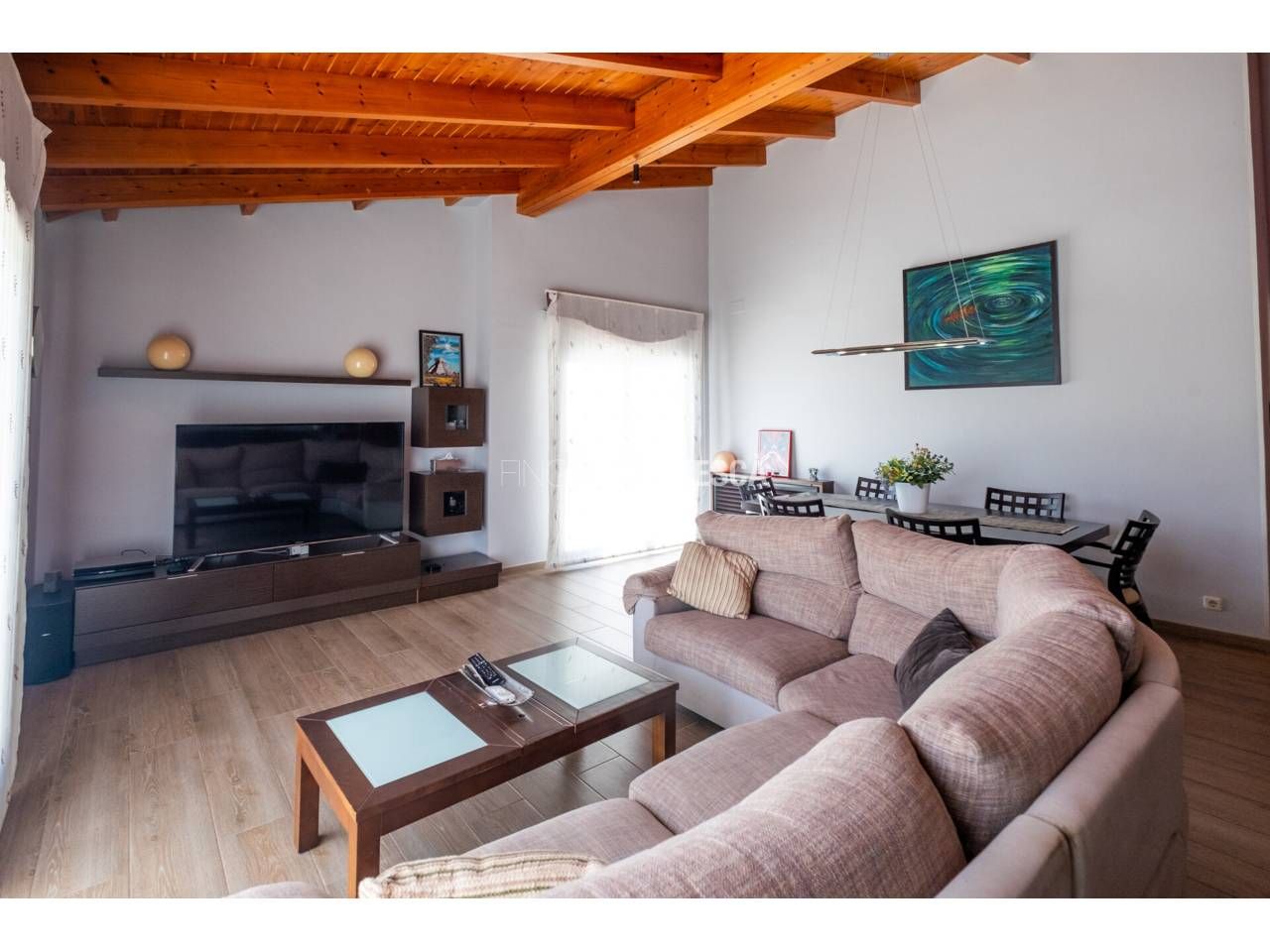 Living room of House or chalet for sale in Matadepera  with Heating, Private garden and Parquet flooring