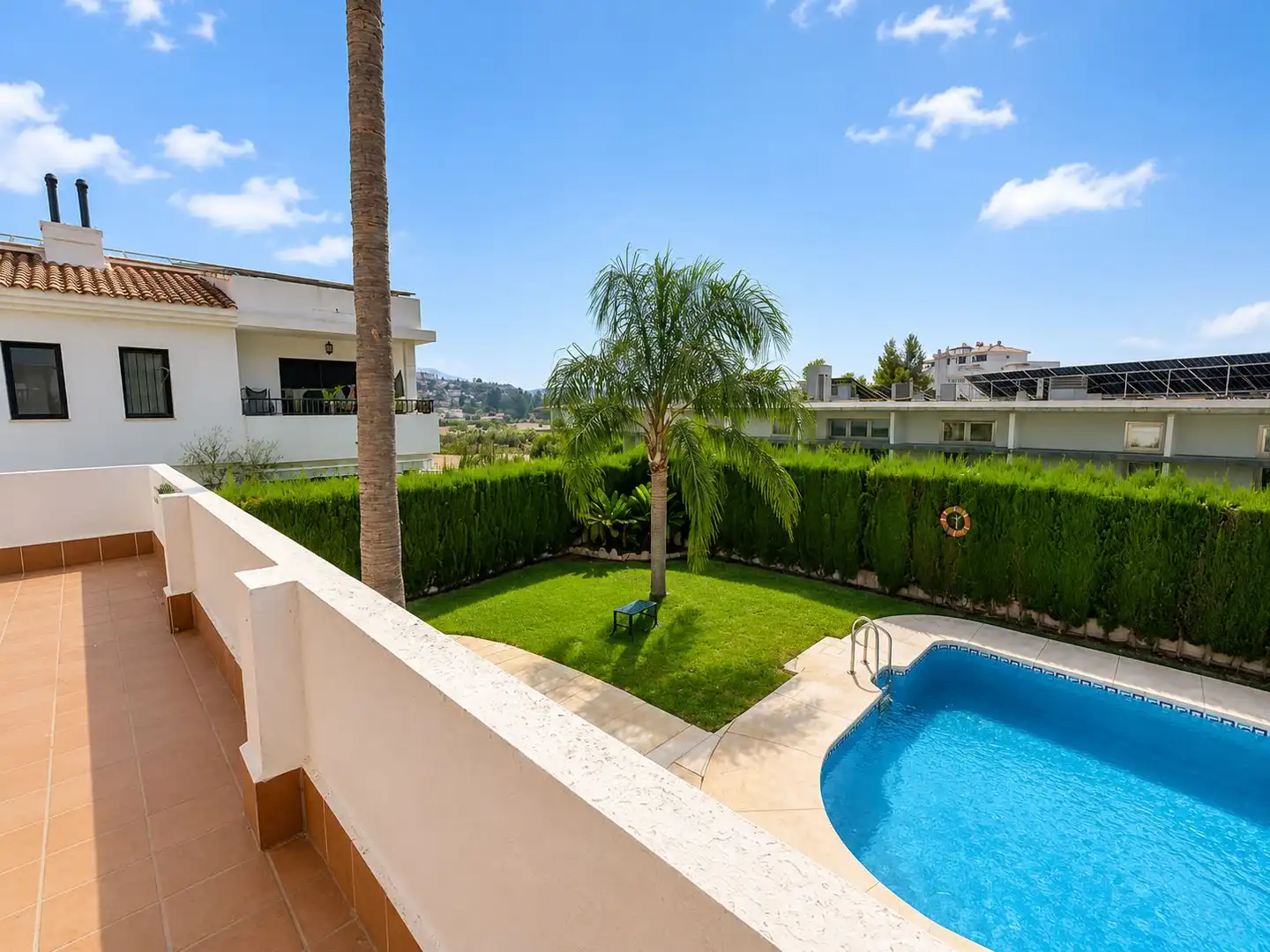Terrassa de Apartament en venda en Mijas amb Aire condicionat, Calefacció i Jardí privat