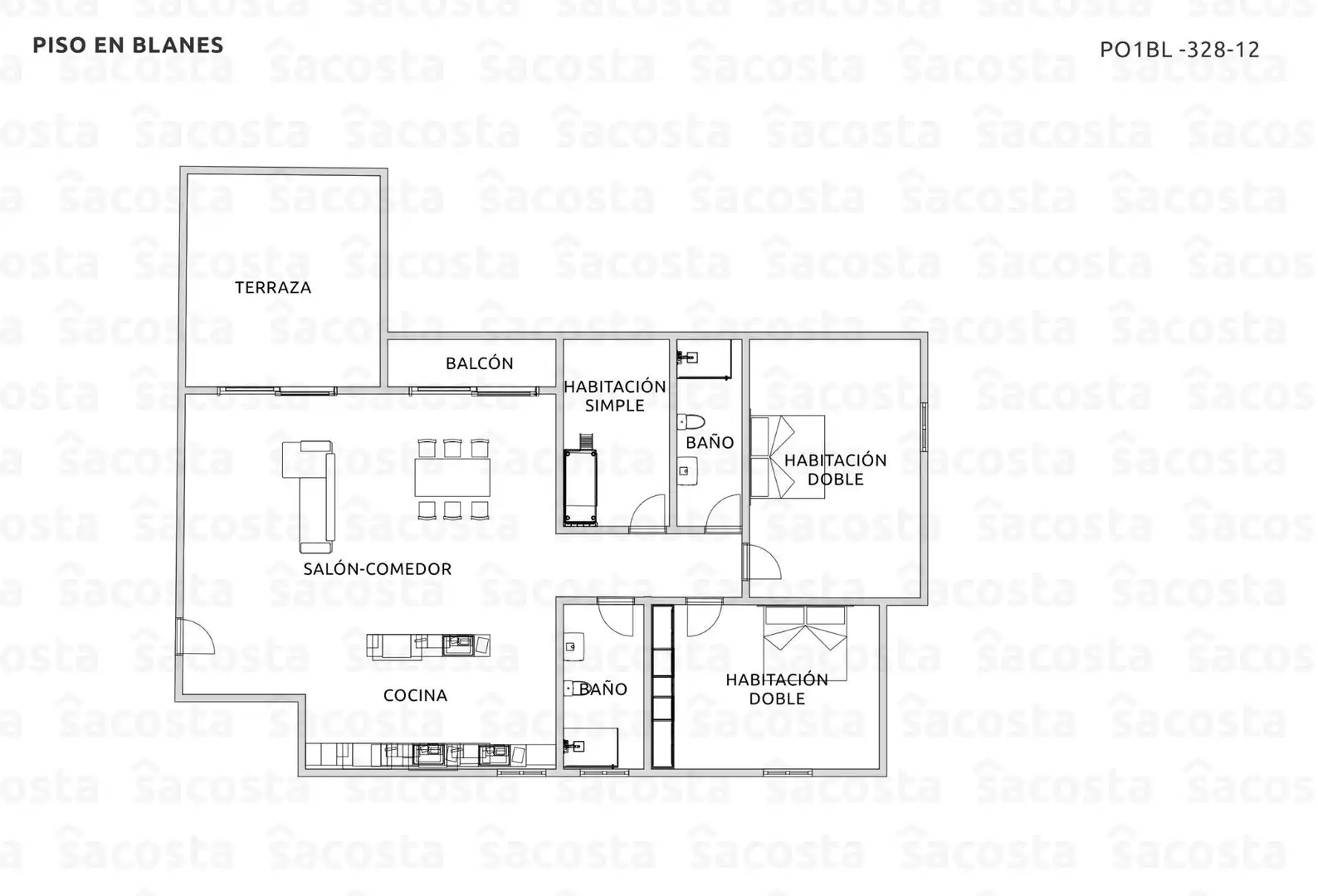Piso en venta en Blanes con Calefacción, Terraza y Balcón