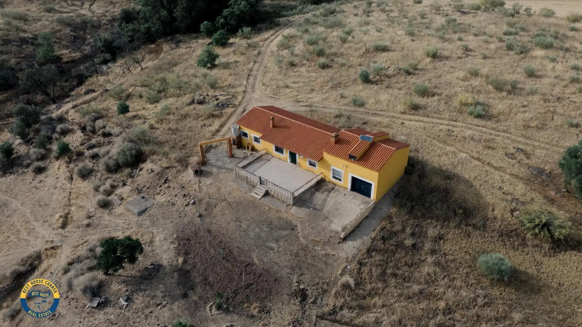 Vista exterior de Casa o chalet en venta en Hornachos con Jardín privado y Terraza