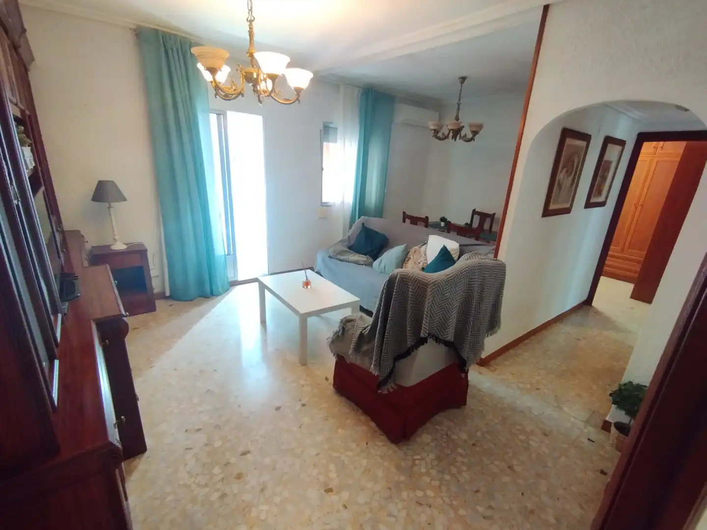 Wohnzimmer von Wohnung zum Verkauf in Zaragoza mit Heizung, Terrasse und Möbliert