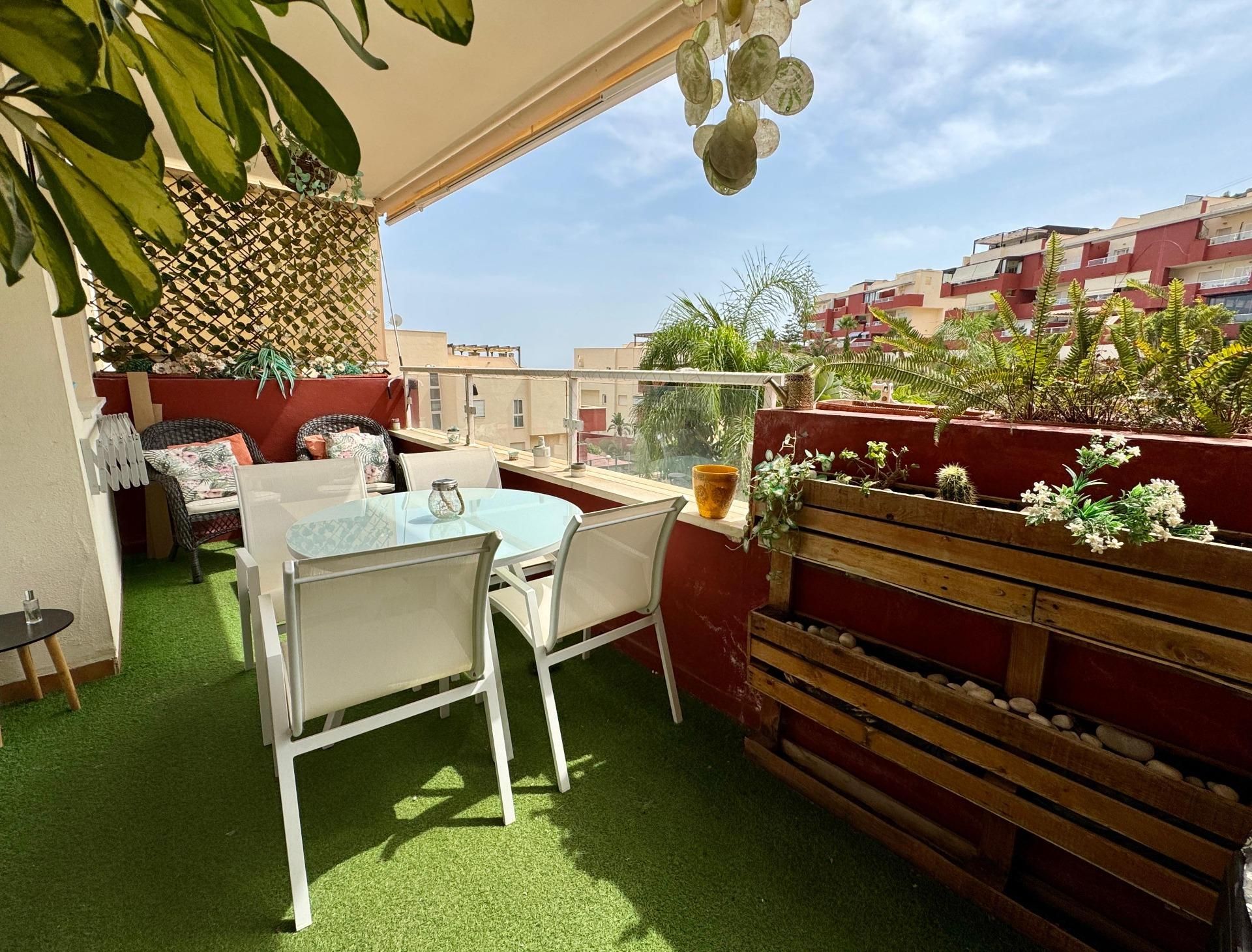 Terrace of Flat for sale in Benalmádena  with Air Conditioner, Terrace and Community pool