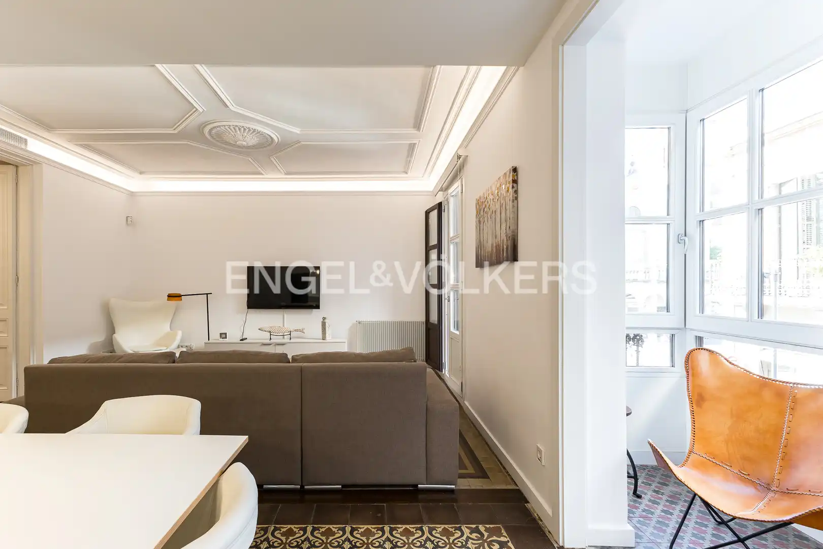 Sala d'estar de Pis de lloguer en Barcelona amb Aire condicionat, Calefacció i Jardí privat