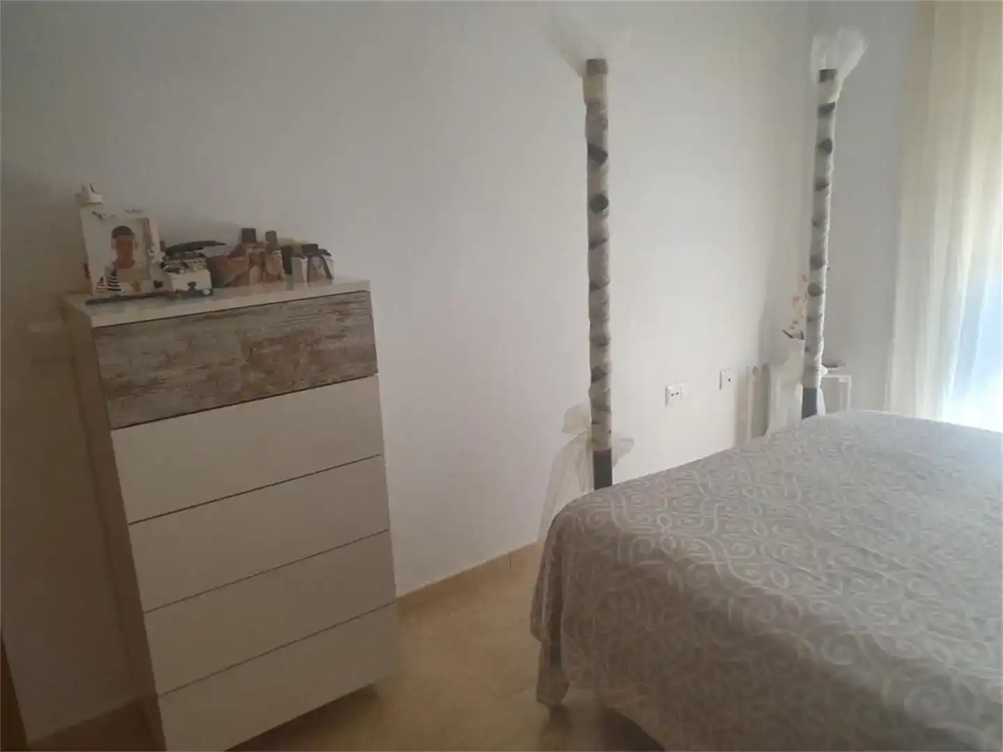 Bedroom of Flat for rent in Vera  with Air Conditioner, Private garden and Furnished