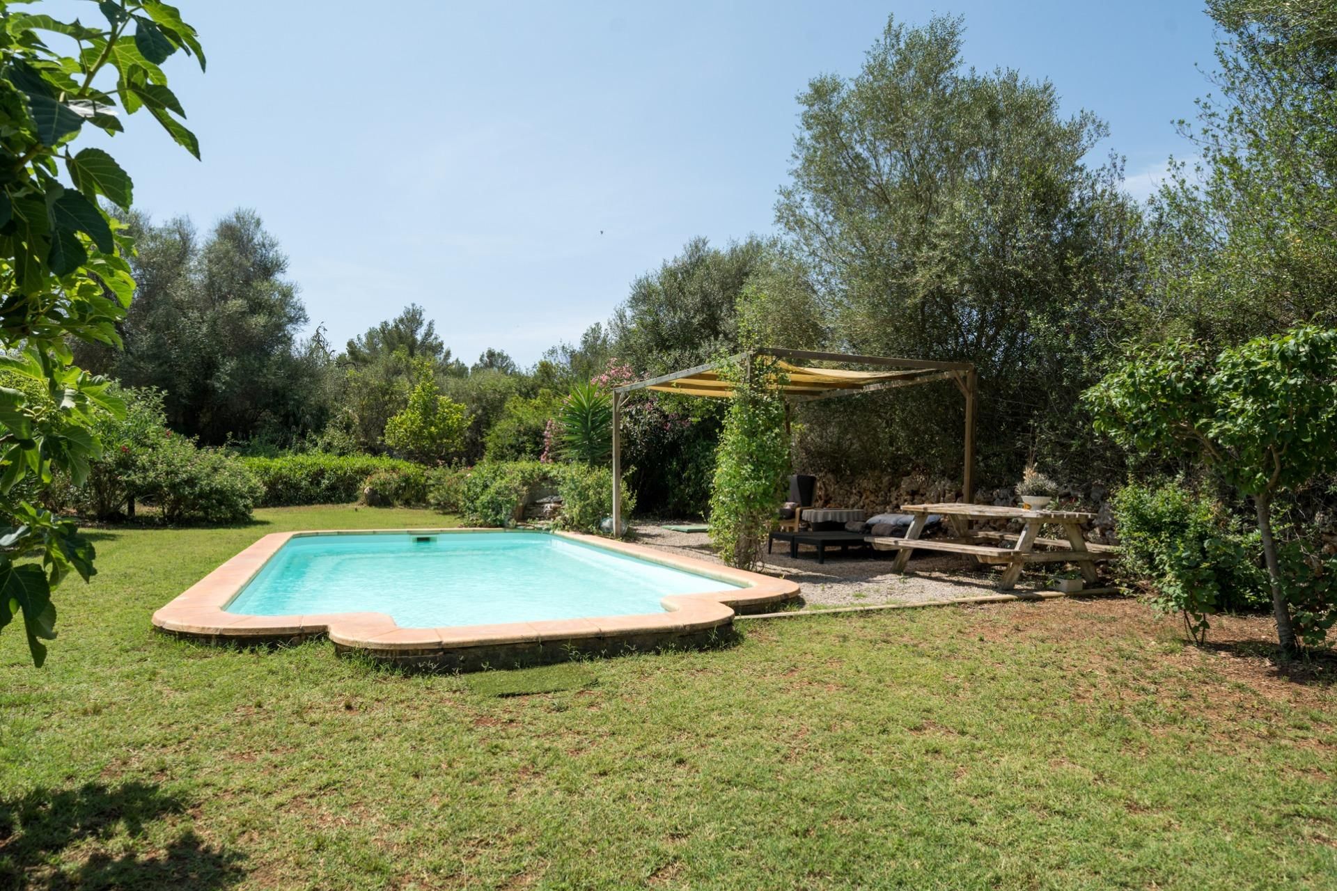 Jardí de Finca rústica en venda en Algaida amb Jardí privat, Terrassa i Piscina
