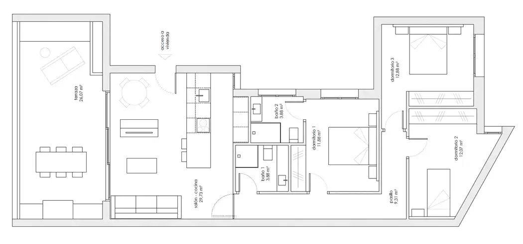 Piso en venta en A Coruña Capital  con Terraza y Trastero