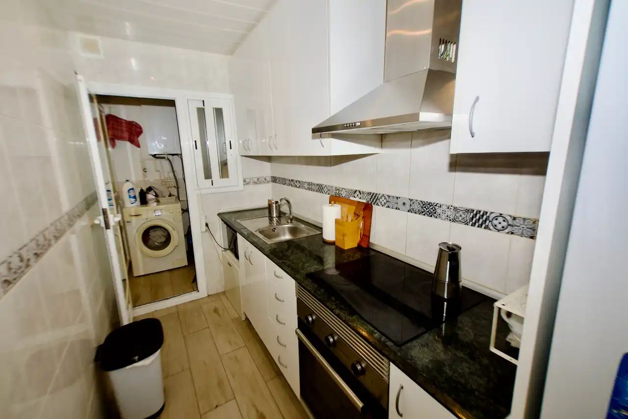 Küche von Wohnung zum Verkauf in Terrassa mit Klimaanlage, Heizung und Parkett
