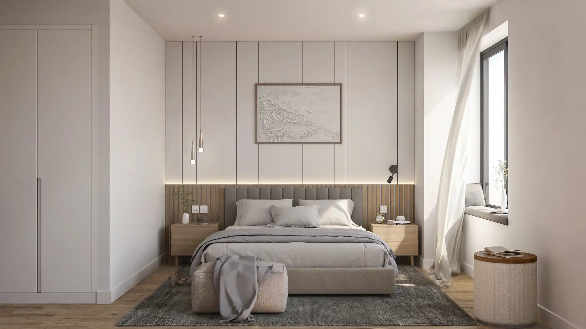 Bedroom of Flat for sale in Narón  with Heating, Parquet flooring and Terrace