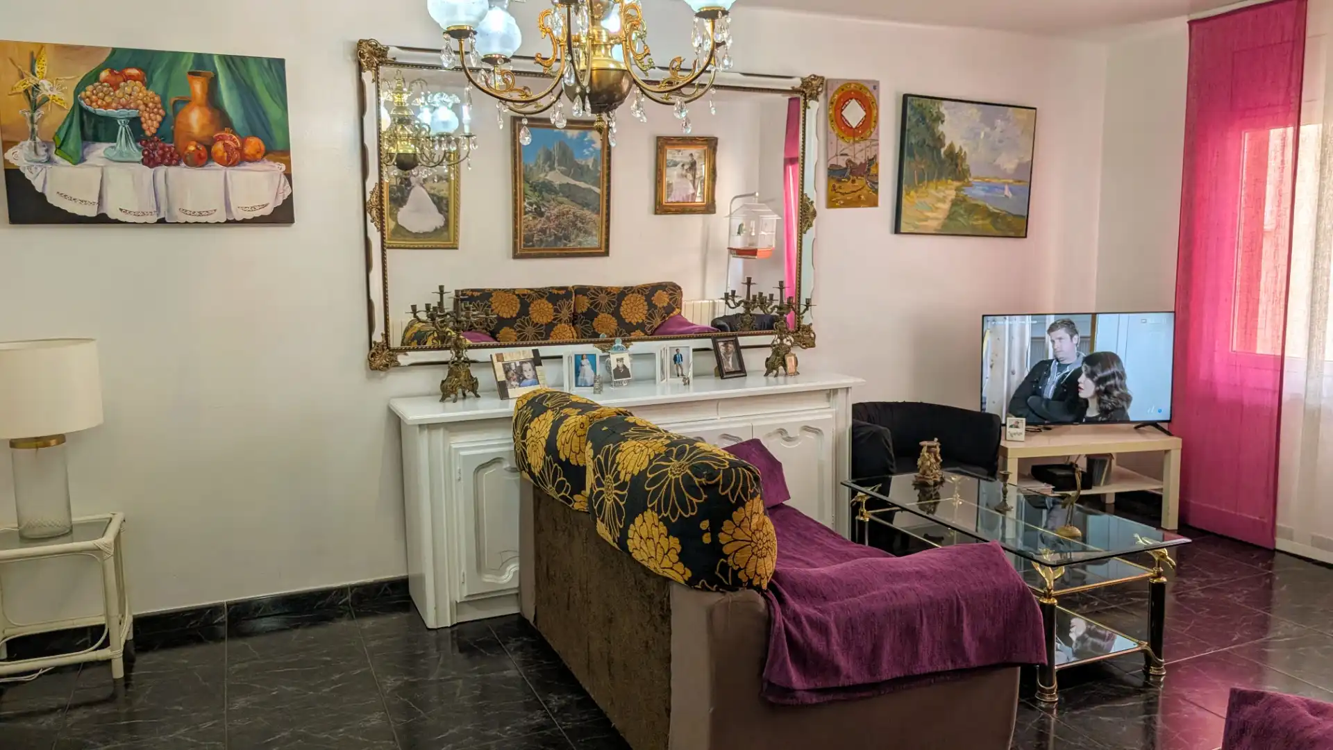 Sala de estar de Piso en venta en Sant Feliu de Guíxols con Terraza y Amueblado