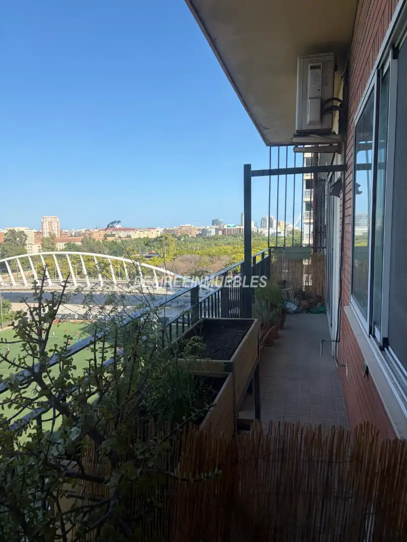 Terraza de Piso de alquiler en Valencia con Aire acondicionado, Calefacción y Parquet