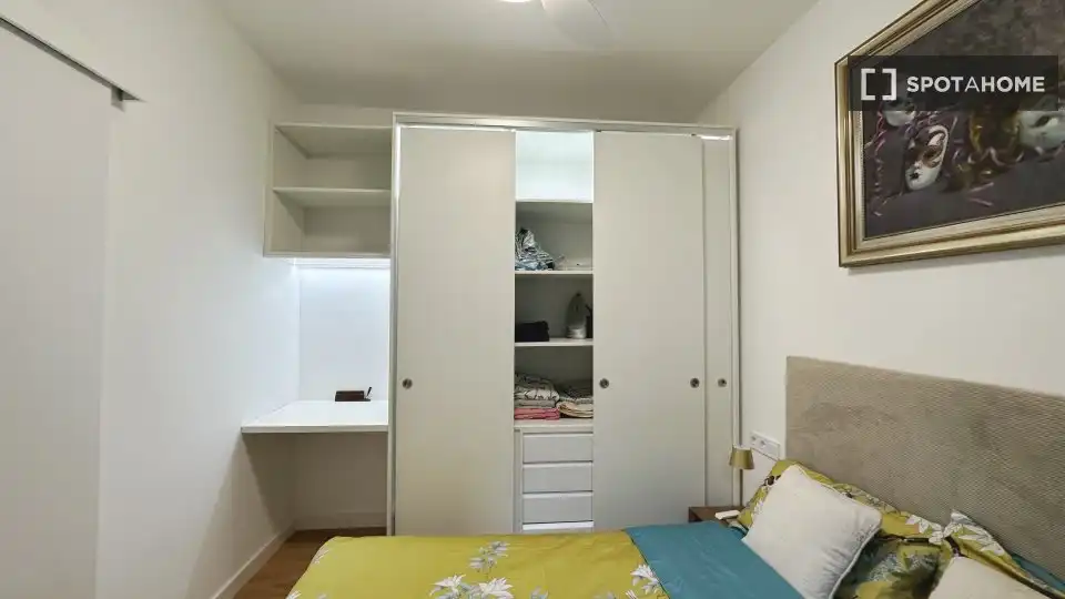 Habitación de Piso de alquiler en Barcelona con Aire acondicionado, Calefacción y Amueblado
