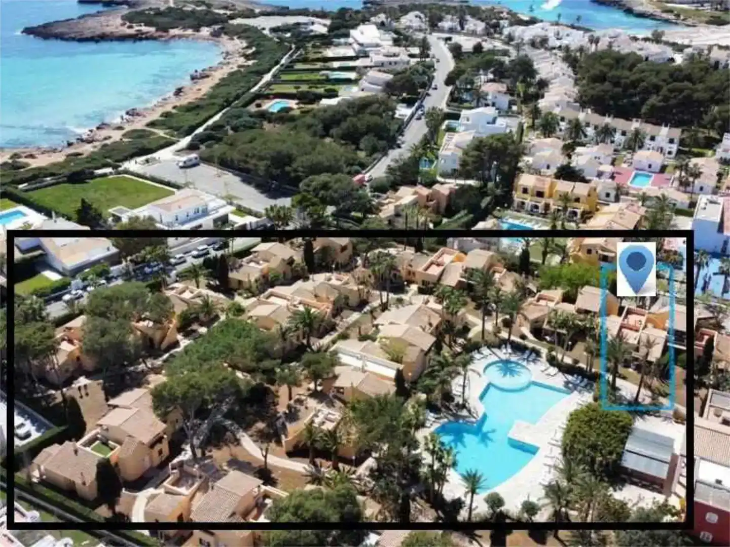 Vista exterior de Casa adosada de lloguer en Ciutadella de Menorca amb Aire condicionat, Jardí privat i Piscina