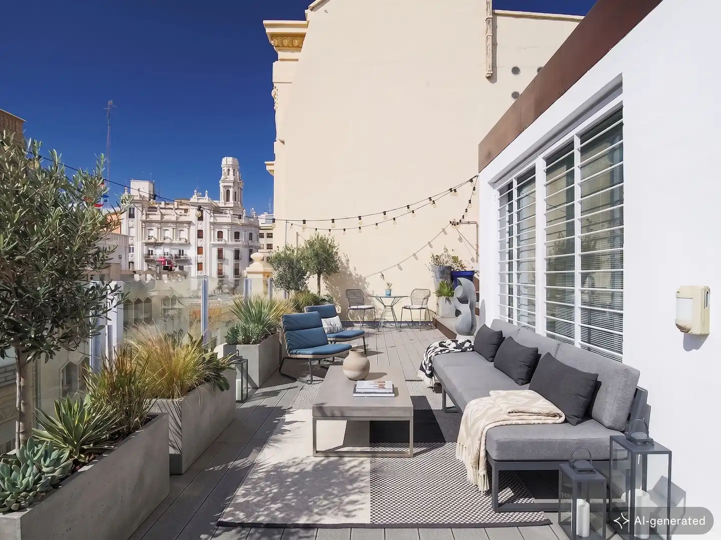 Terrasse von Dachboden zur Miete in Valencia mit Klimaanlage, Heizung und Terrasse