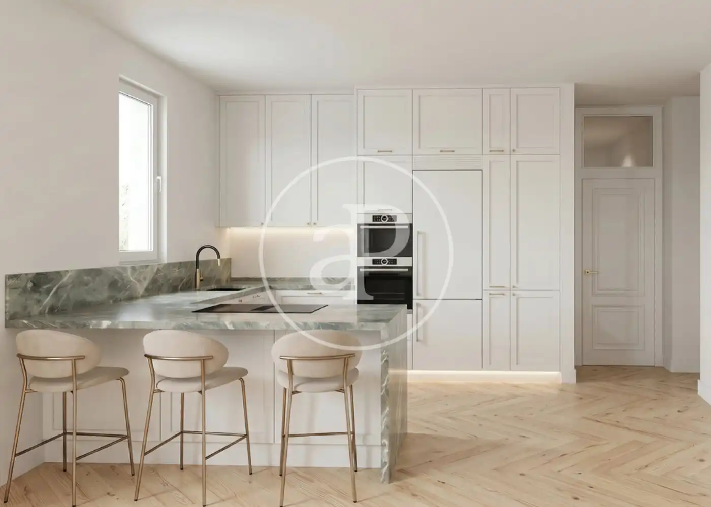 Kitchen of Flat for sale in Barrio de Salamanca
