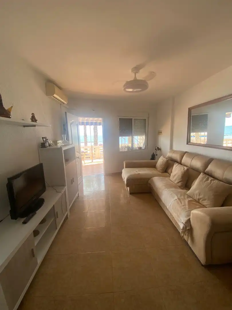 Living room of Flat for rent in Roquetas de Mar  with Air Conditioner, Heating and Private garden
