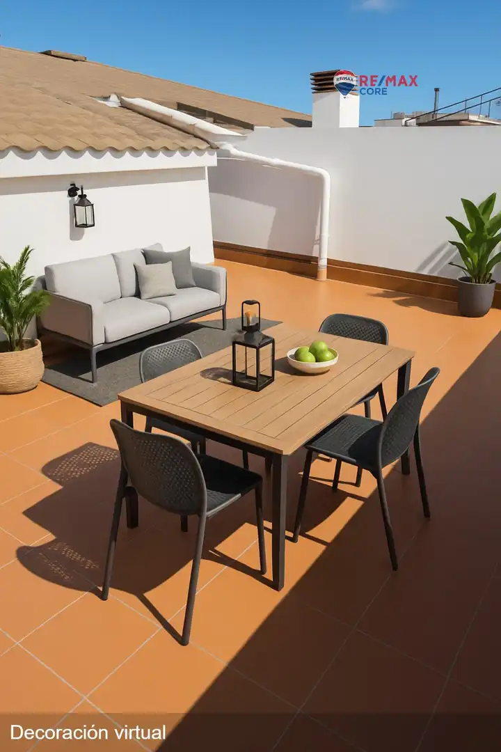Terrasse von Dachboden zum Verkauf in Puebla de la Calzada mit Klimaanlage, Heizung und Möbliert