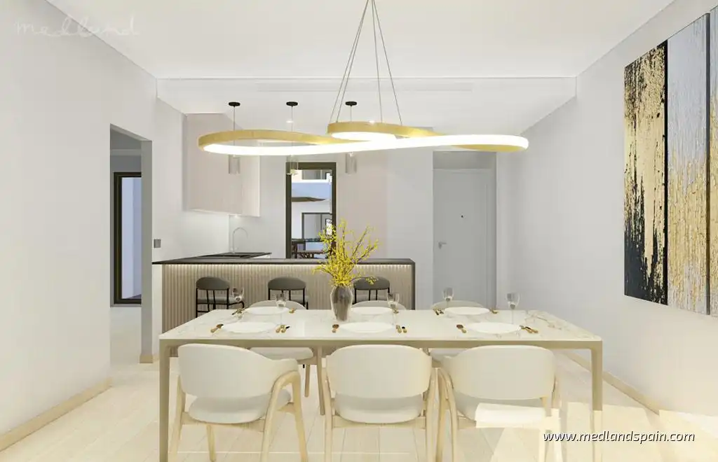 Comedor de Apartamento en venta en Pilar de la Horadada con Terraza y Piscina comunitaria