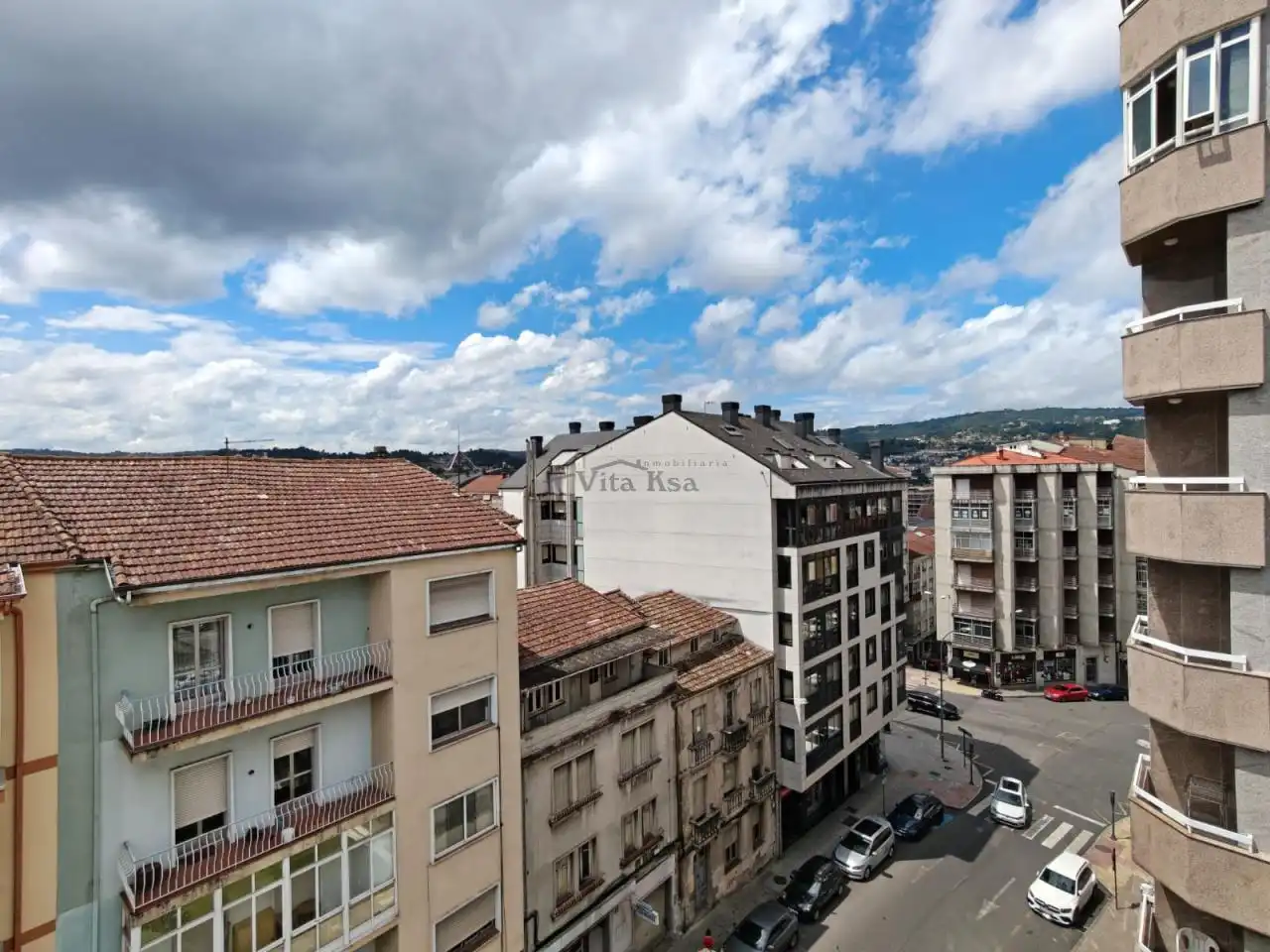 Exterior view of Flat for rent in Ourense Capital   with Heating, Parquet flooring and Furnished