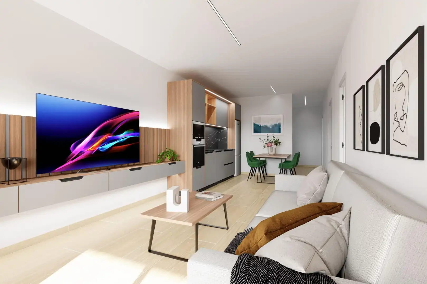 Sala d'estar de Apartament en venda en Guardamar del Segura amb Aire condicionat, Jardí privat i Terrassa