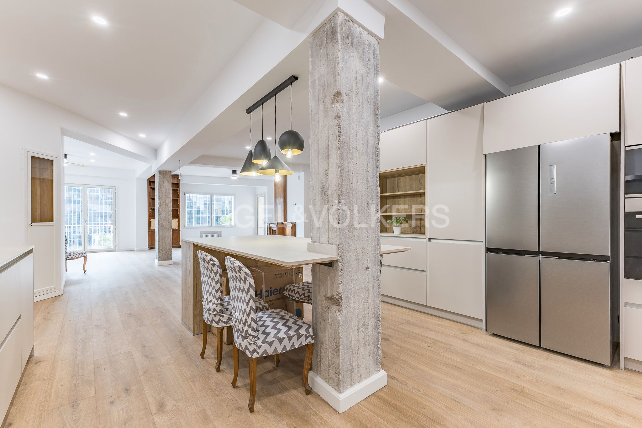 Cuina de Apartament de lloguer en  Barcelona Capital amb Aire condicionat, Calefacció i Parquet
