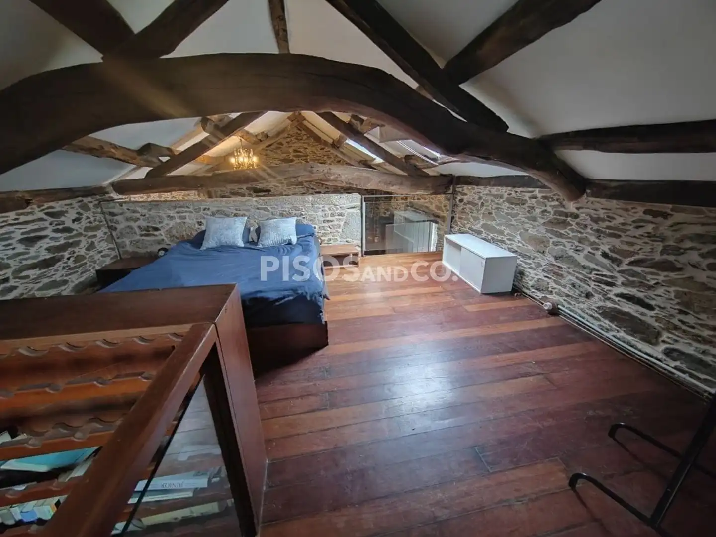 Bedroom of Houses for sale in Irixoa  with Heating, Terrace and Swimming Pool