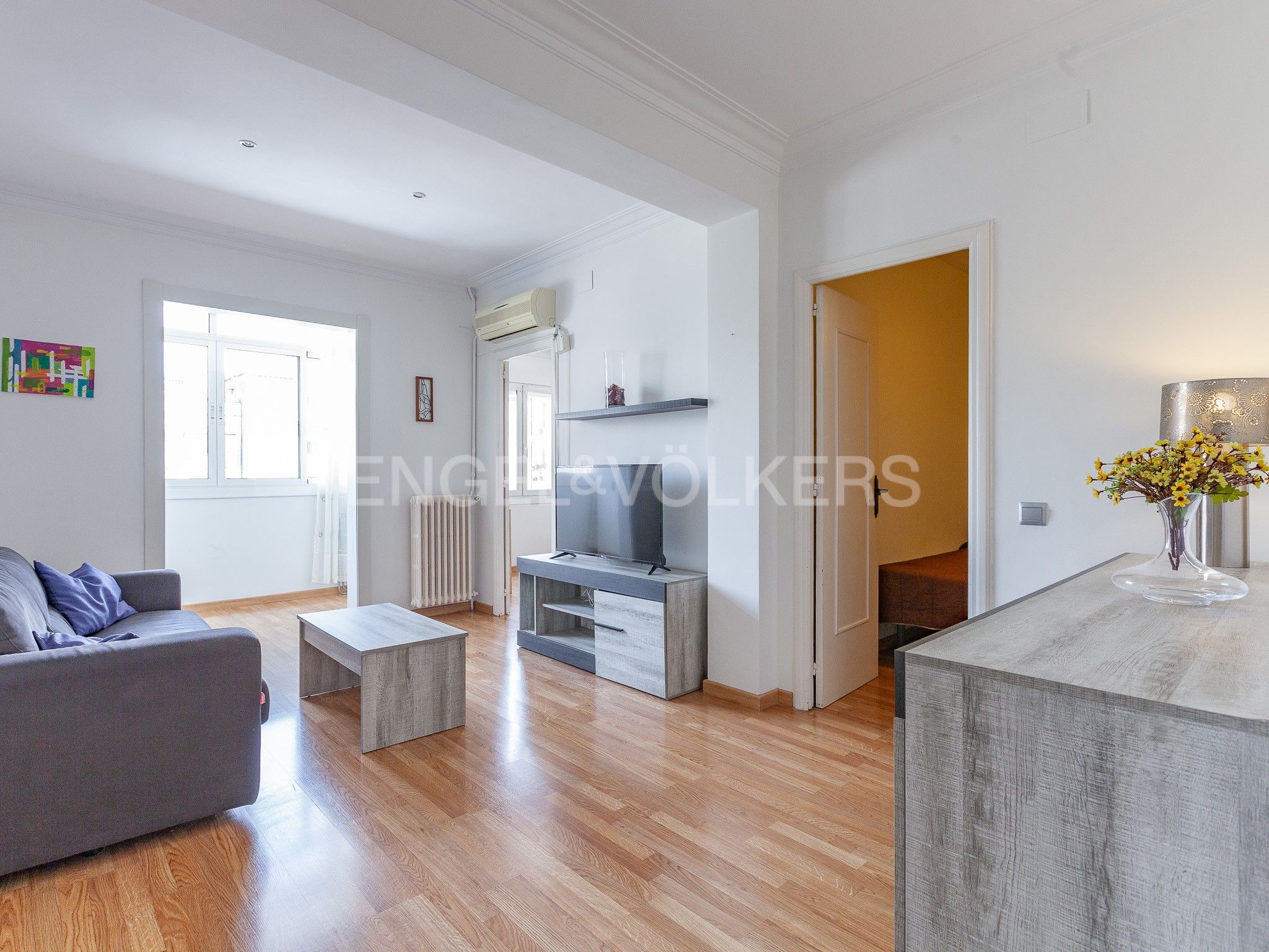 Sala d'estar de Apartament en venda en  Barcelona Capital amb Aire condicionat i Calefacció