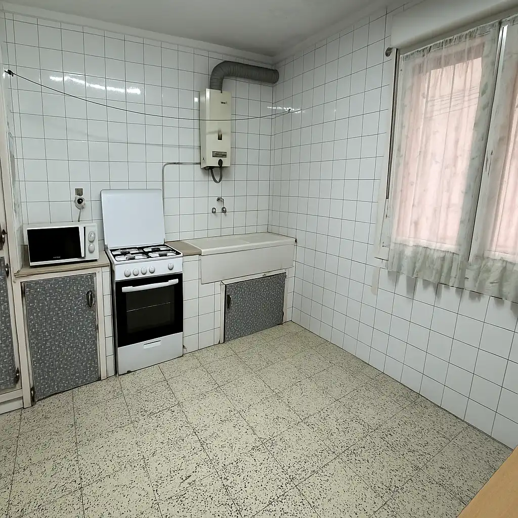 Cocina de Piso en venta en Gijón  con Parquet, Amueblado y Lavadora