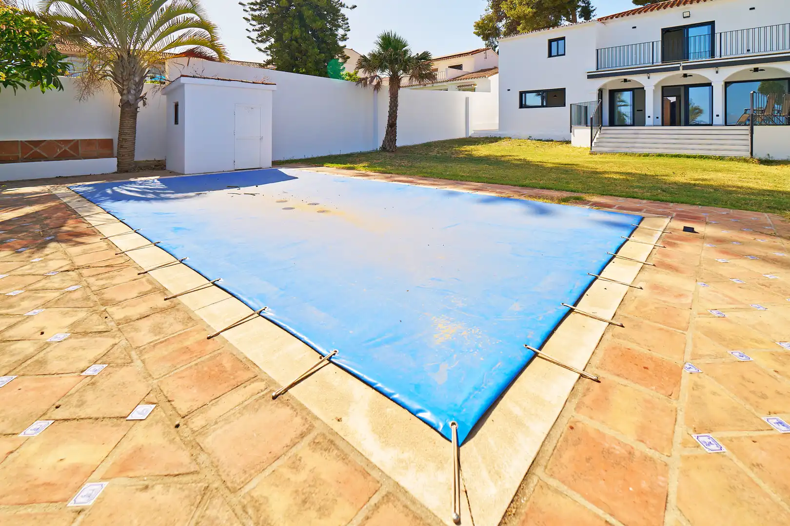 Schwimmbecken von Haus oder Chalet zum Verkauf in Mijas mit Heizung, Privatgarten und Terrasse