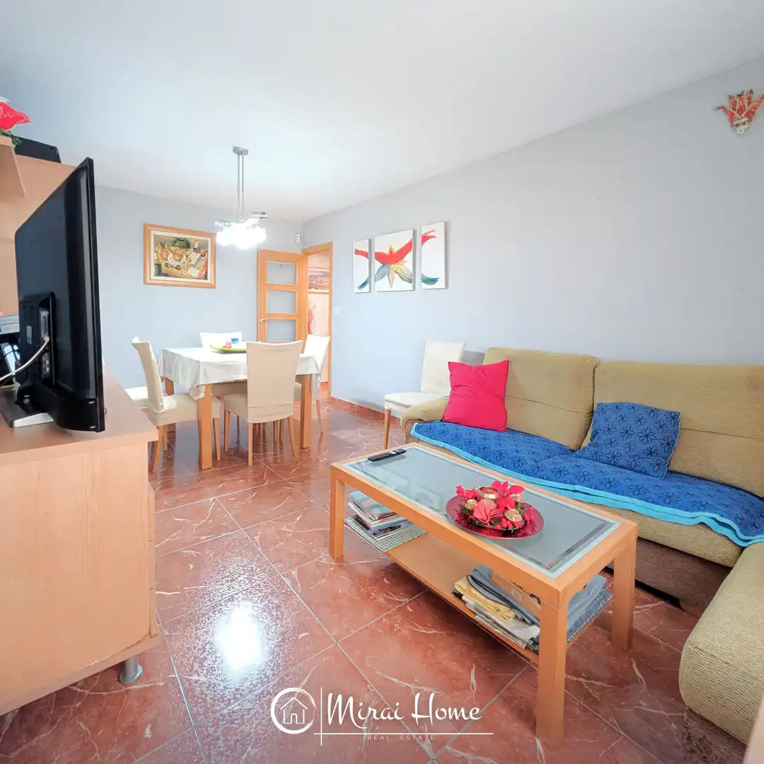Sala de estar de Piso en venta en Santa Coloma de Gramenet con Aire acondicionado, Calefacción y Terraza