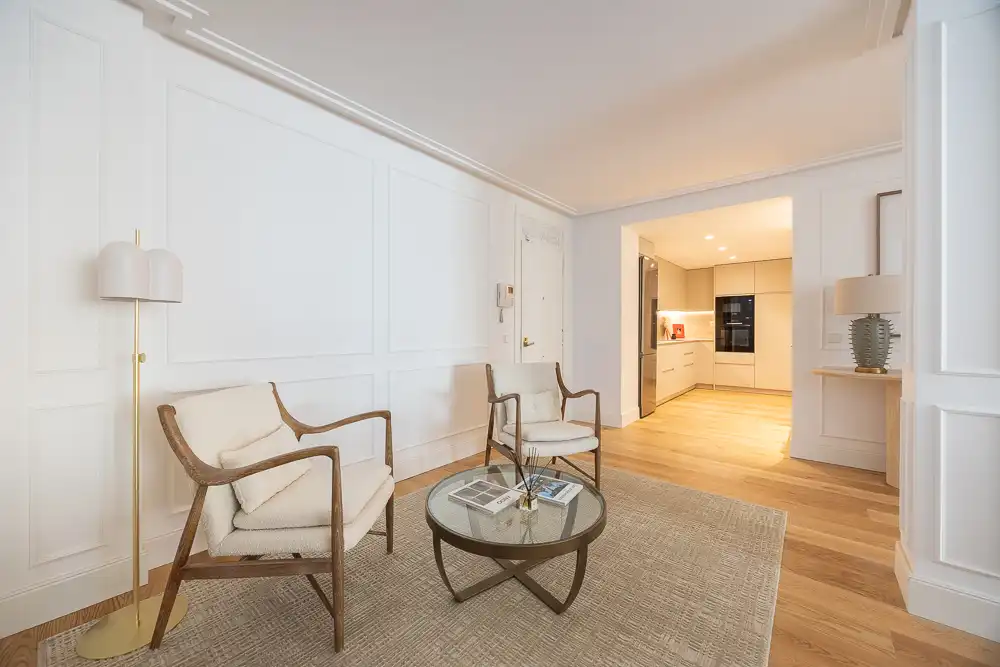 Sala de estar de Piso en venta en Madrid con Calefacción, Amueblado y Balcón