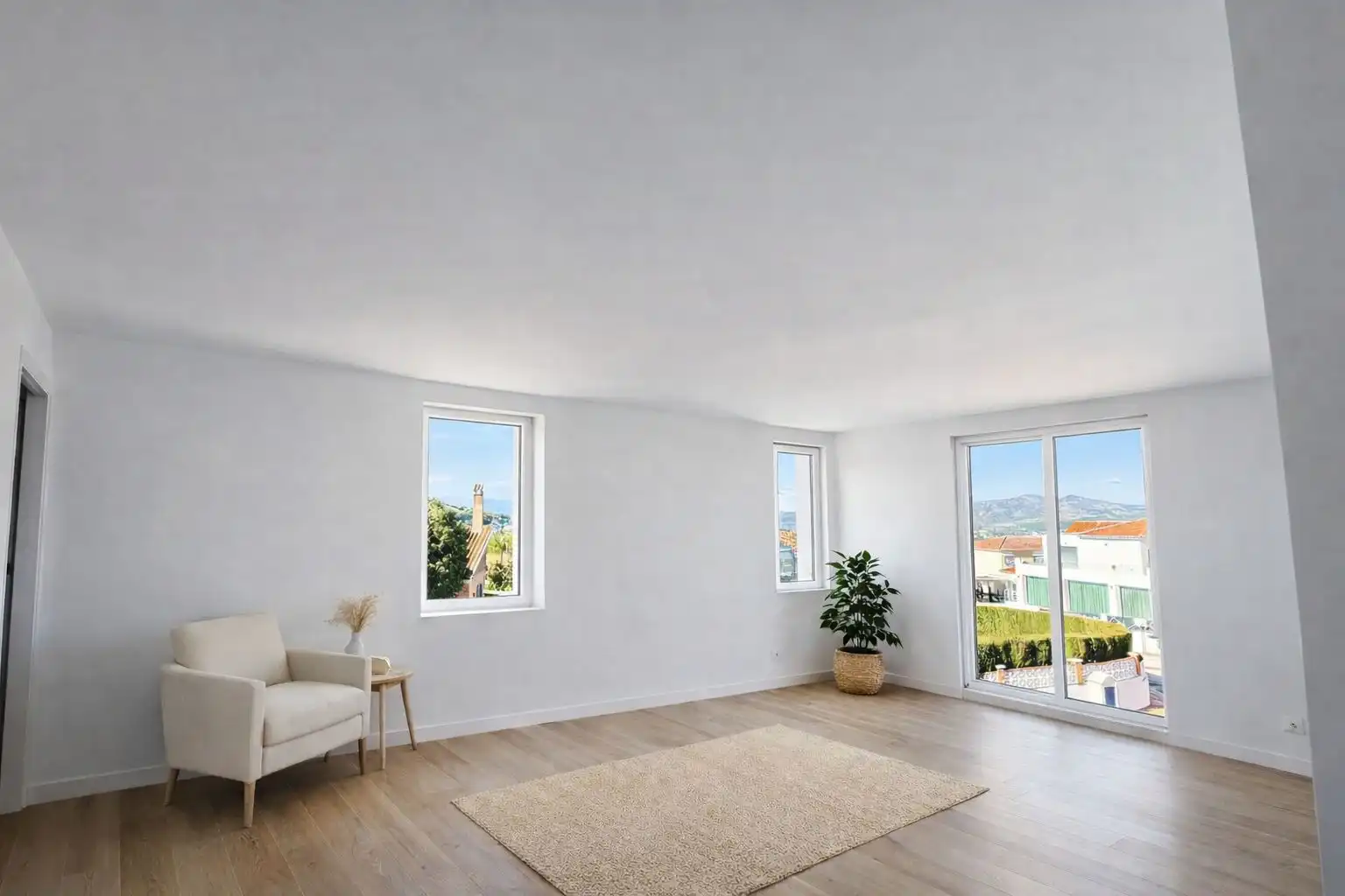 Sala d'estar de Casa adosada en venda en Alhaurín de la Torre amb Jardí privat, Terrassa i Piscina comunitària