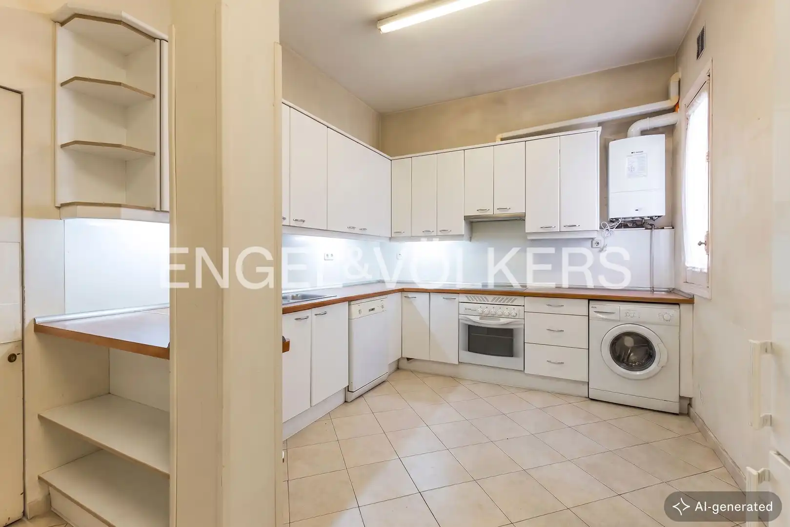 Kitchen of Flat for sale in Madrid  with Air Conditioner, Heating and Storage room