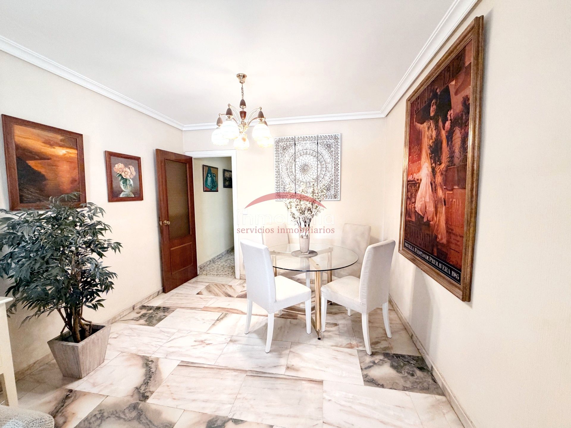 Dining room of Flat for sale in  Sevilla Capital  with Air Conditioner, Terrace and Storage room
