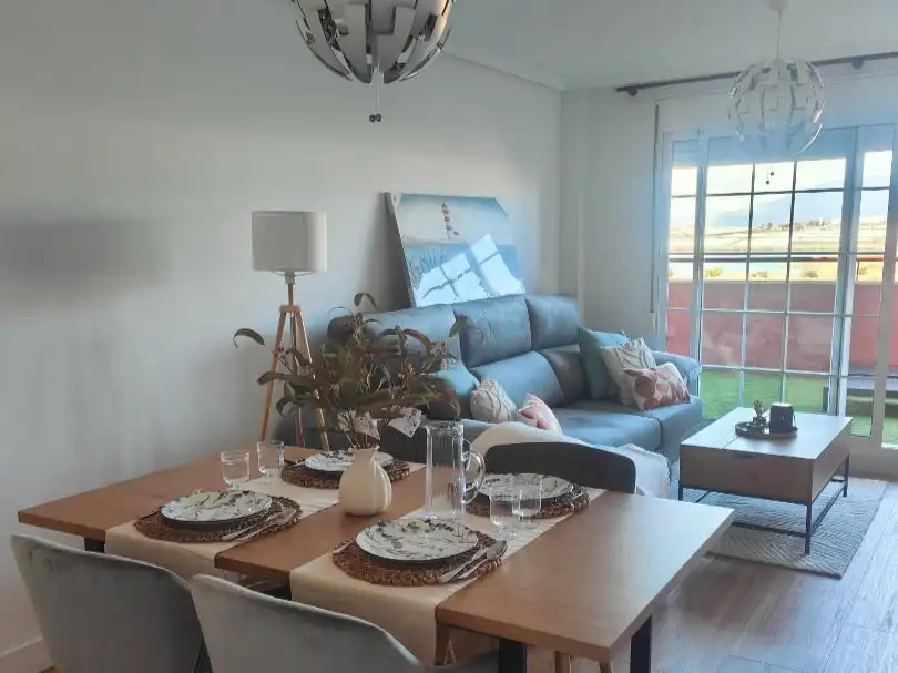 Esszimmer von Wohnungen zum Verkauf in Roquetas de Mar mit Klimaanlage und Terrasse