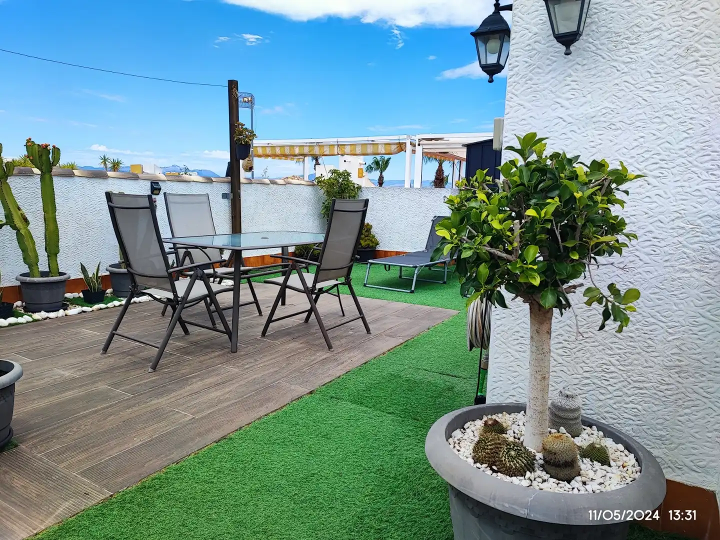 Terrasse von Dachboden zur Miete in Santa Pola mit Klimaanlage, Heizung und Terrasse