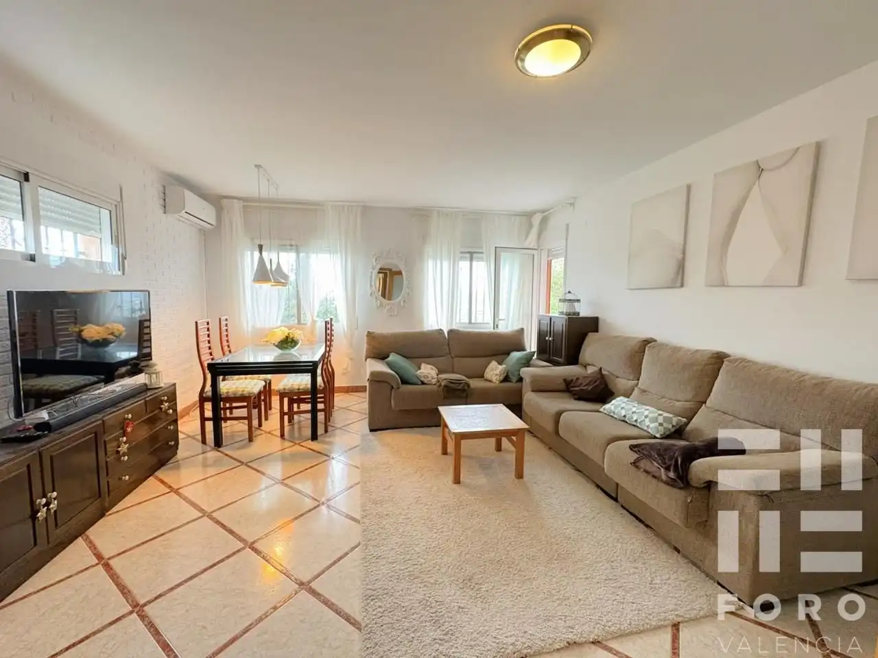 Sala de estar de Casa o chalet en venta en Alberic con Aire acondicionado, Jardín privado y Terraza