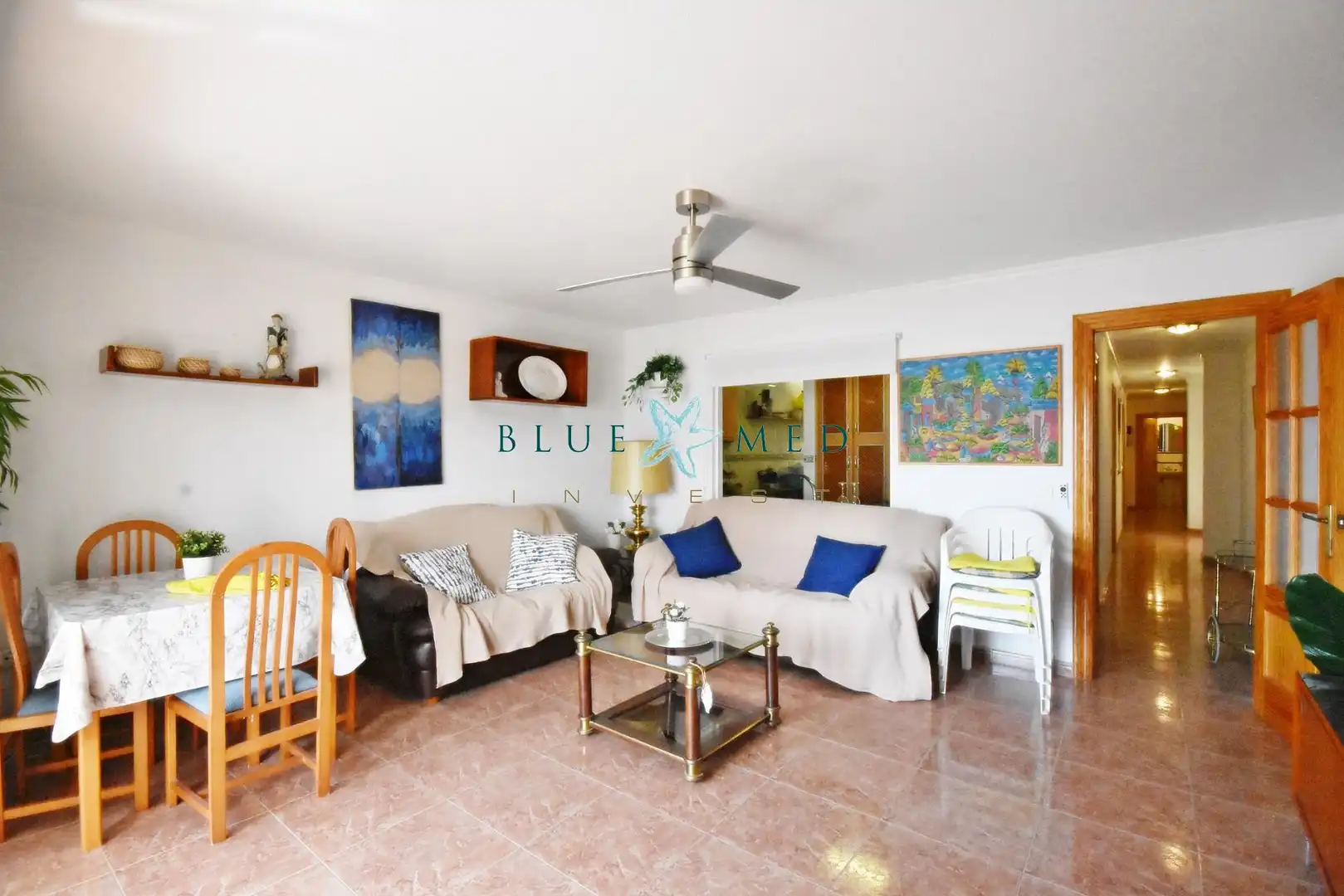 Sala de estar de Piso en venta en Mazarrón con Terraza y Amueblado